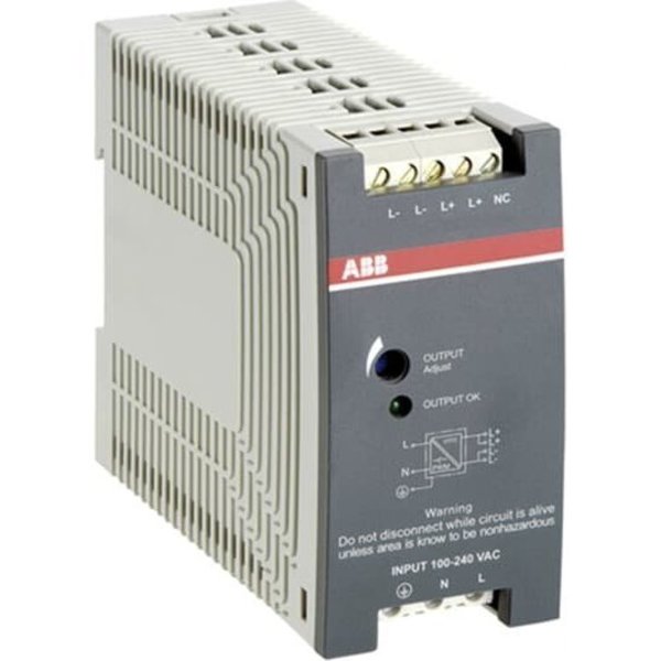 Abb Power Supply, 85/264V AC; 90/300V DC, 24V DC, 60 W, 2.5A, DIN Rail 1SVR427032R0000